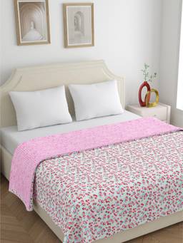 Home Ecstasy - 100% Cotton 210 GSM Floral Double Dohar