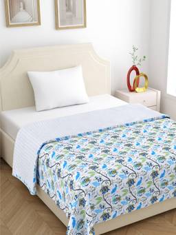Home Ecstasy - 100% Cotton 210 GSM Floral Single Dohar