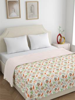 Home Ecstasy - 100% Cotton 210 GSM Floral Double Dohar