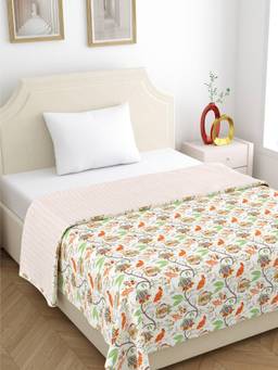 Home Ecstasy - 100% Cotton 210 GSM Floral Single Dohar