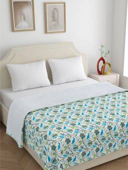 Home Ecstasy - 100% Cotton 210 GSM Floral Double Dohar