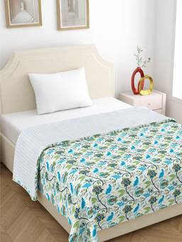 Home Ecstasy - 100% Cotton 210 GSM Floral Single Dohar