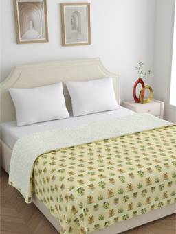 Home Ecstasy - 100% Cotton 210 GSM Floral Double Dohar