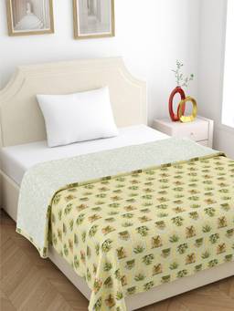 Home Ecstasy - 100% Cotton 210 GSM Floral Single Dohar