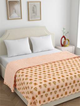 Home Ecstasy - 100% Cotton 210 GSM Floral Double Dohar