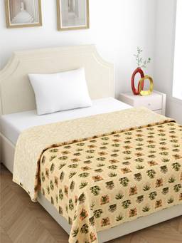 Home Ecstasy - 100% Cotton 210 GSM Floral Single Dohar