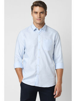 Peter England - Men Blue Slim Fit Print Shirt