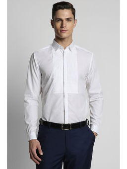 Peter England - Men White Slim Fit Formal Full Sleeves Shirt