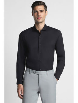 Peter England - Men Black Super Slim Fit Formal Shirt