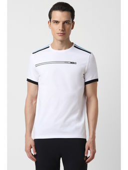Van Heusen - Men White Solid Crew Neck T-Shirt