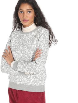 U.S. POLO ASSN. - Grey Crew Neck Brand Print Sweatshirt