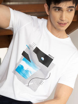 Rare Rabbit - White Casual T-Shirt
