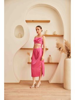 HOUSE OF SAL - Pink Midi Dress