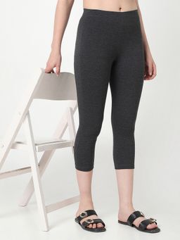 R&B - Women Grey Cotton Skin Fit Leggings