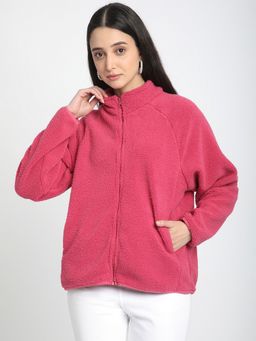 R&B - Women Pink Solid Jacket