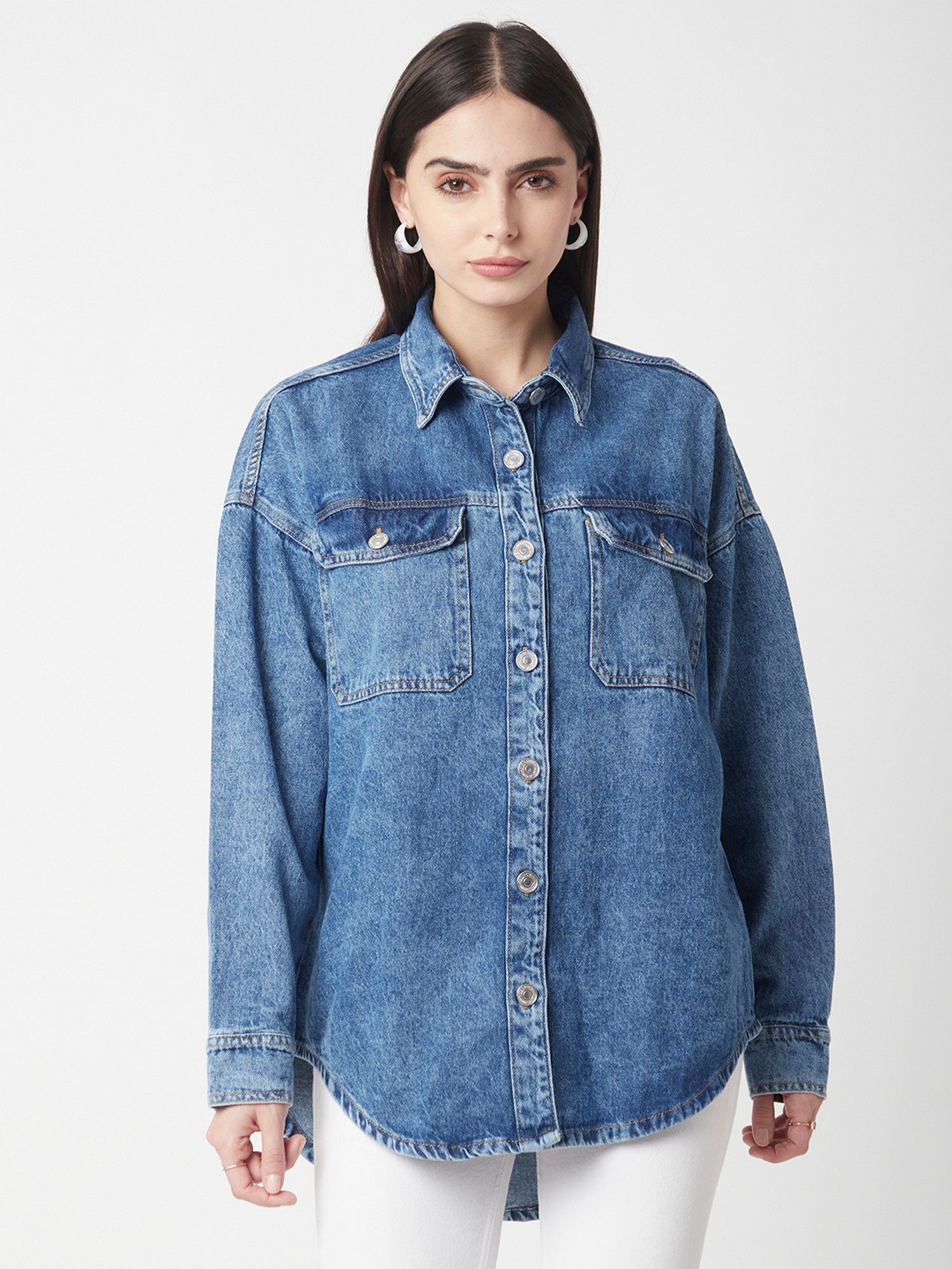 r&b Women Blue Solid Jacket-picture-16