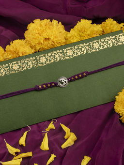 Praavy - Intricately Designed 925 Sterling Silver Om Rakhi
