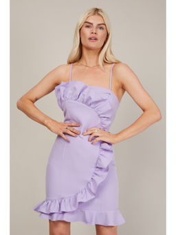 Trendyol - Lilac Frill Detail Strappy Mini Dress