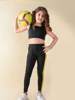 Lilpicks - Sleeveless Crop Top with Solid Legging Black (Set of 2)