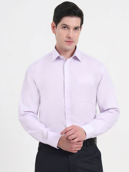 JadeBlue - Purple Solid Formal Shirt