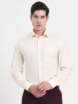 JadeBlue - Lemon Yellow Solid Formal Shirt