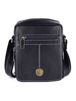 HiLEDER - Pure Leather Messenger Shoulder 7" Sling Cross Body Bag Men Women Blue