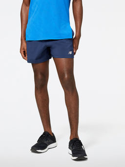 New Balance - Men Natural Blue Mid Rise Sports Shorts