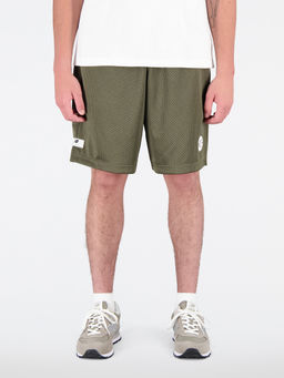 New Balance - Men Dark Green Moss Mid Rise Sports Shorts
