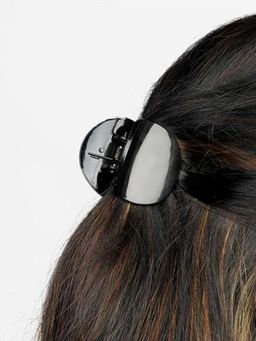 Accessher - Black Acrylic Material Triangle Medium Size Hair Clip for Women (Pack of 6)