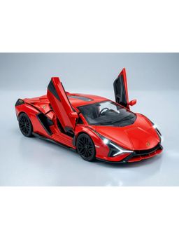 Hobby Shoppy - Scale Diecast Lamborghini Sian Skp 37 Car (12-14 Years) (Red)