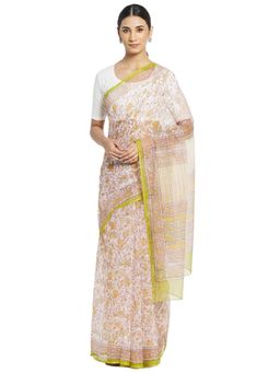 Fabindia - FabBasics Cotton Silk Hand Block Printed Sari