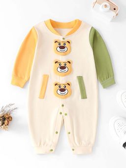 Hopscotch - Teddy Bear Applique Pure Cotton Bodysuit