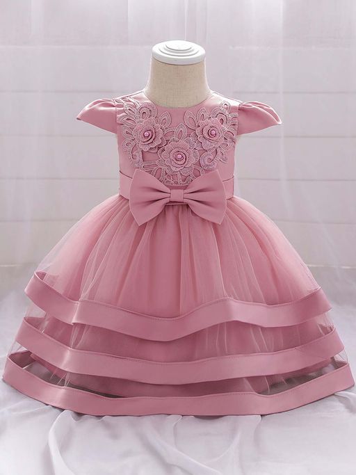 Stylish Dresses Hopscotch Party Dress Her Hopscotch Girls Pink Bow