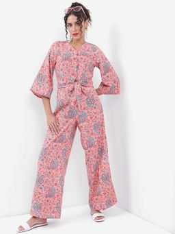 VISHUDH - Women Pink Floral Co-ord (Set of 2)