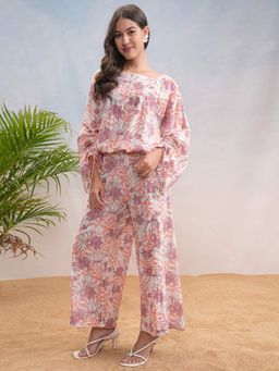 VISHUDH - Women Multi-Color Floral Co-ord (Set of 2)