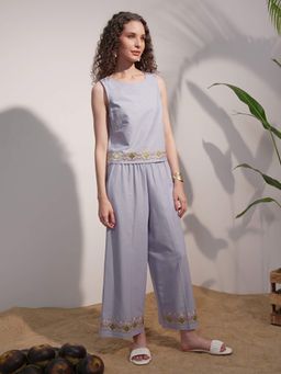 VISHUDH - Women Lavender Solid Co-ord (Set of 2)