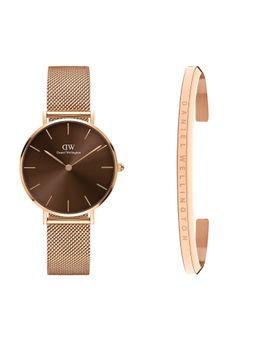Daniel Wellington - Gift Set Petite Amber 32mm Watch & Classic Rose Gold Bracelet for Women