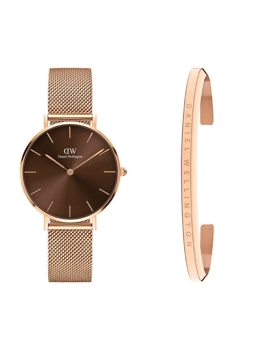 Daniel Wellington Watch & bracelet set rose gold Buy Daniel Wellington Iconic Link 28 Rose Gold Black  main image 4