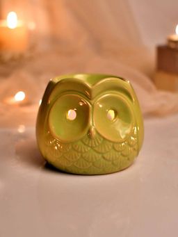 Tayhaa - Ceramic Owl Oil Diffuser - Green
