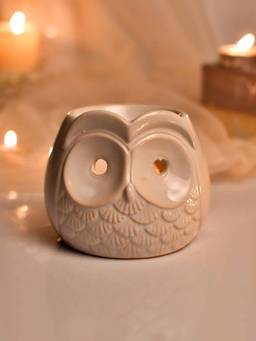 Tayhaa - Ceramic Owl Oil Diffuser - White