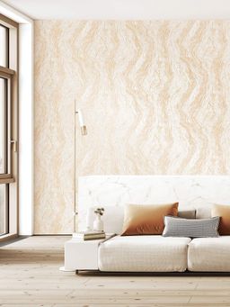 Excel - Wallpaper Riverrun In Beige Metallic