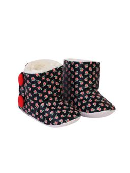 Coco Candy - Girls Long Fur Booties -Black