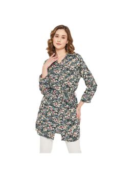 Cantabil - Women Black Floral Casual Tunic