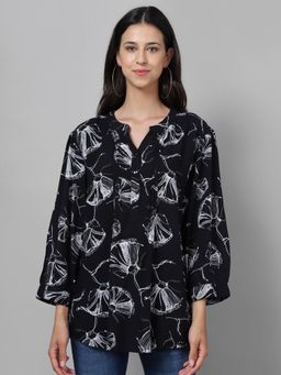 Cantabil - Women Black Printed Casual Tunic