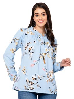 Cantabil - Women Blue Printed Casual Tunic
