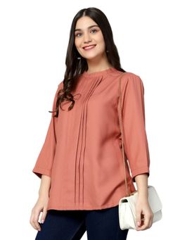 Cantabil - Women Pink Solid Casual Tunic