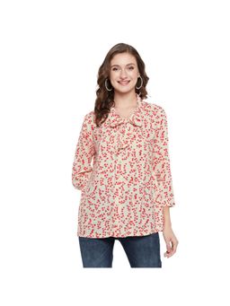 Cantabil - Women Red Printed Casual Tunic