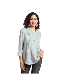 Cantabil - Women Blue Printed Casual Tunic