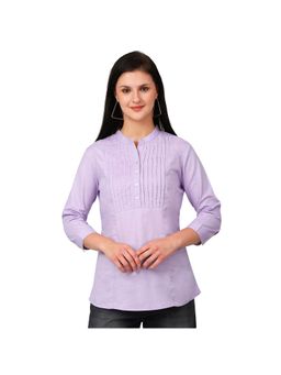 Cantabil - Women Lilac Solid Casual Tunic