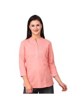 Cantabil - Women Peach Solid Casual Tunic